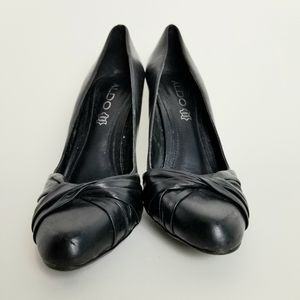 black leather heels Aldo‎ 7.5